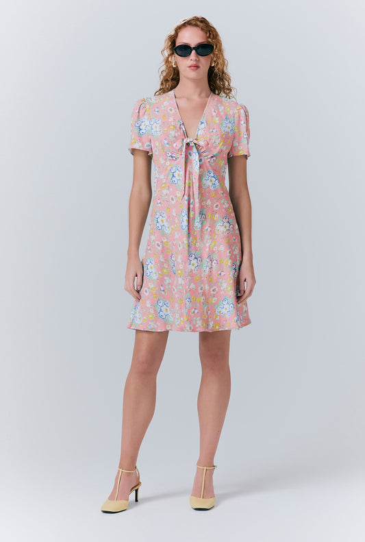 Lucy Crepe Floral Short Dress