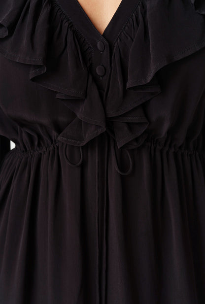 Aurora Crepe Tie Waist Midi Dress