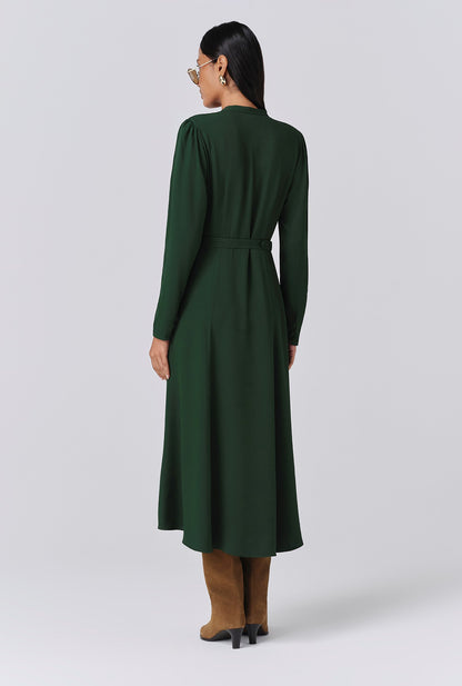 Freya Crepe Belted Midi Dress