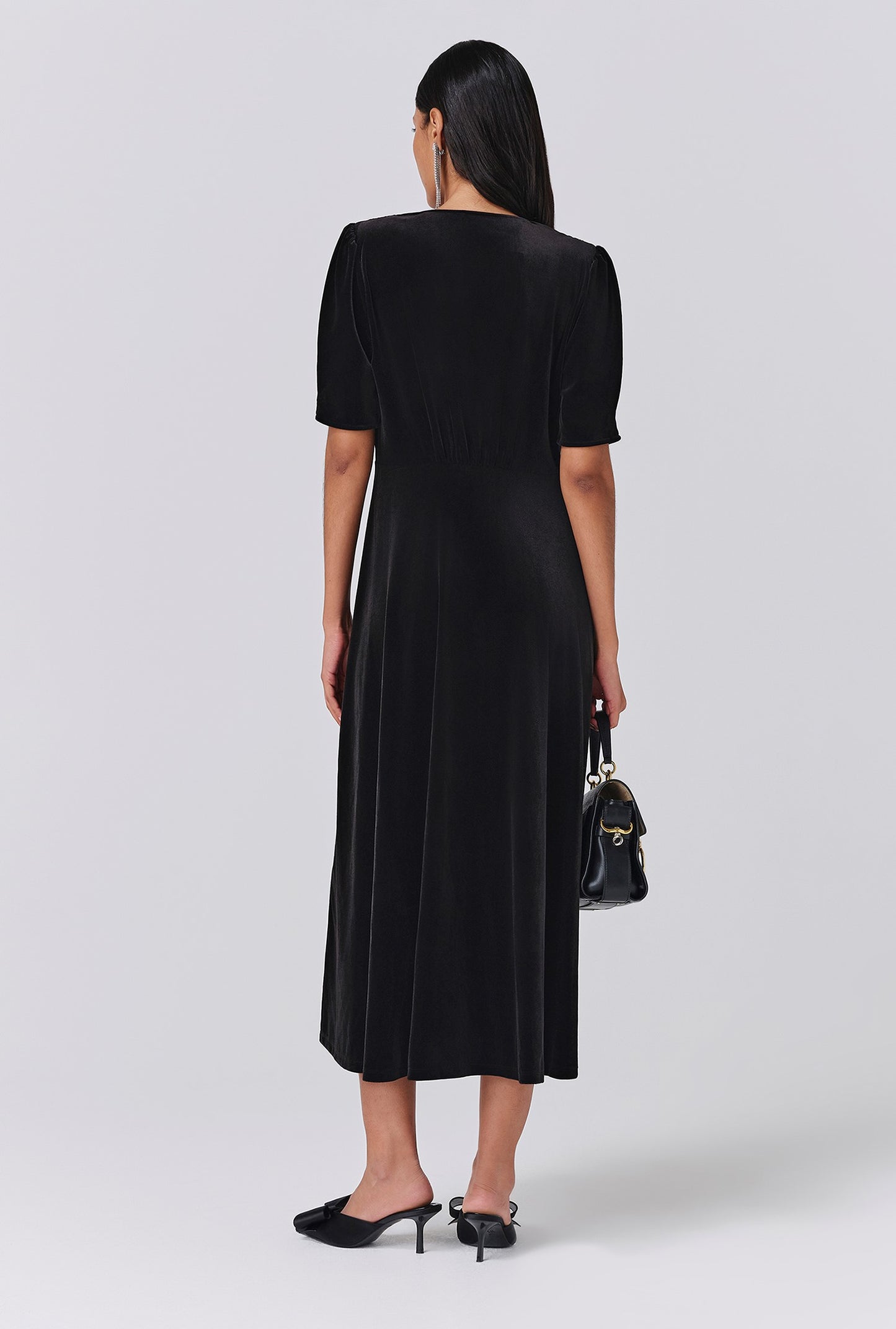 Madison Velvet Midi Tea Dress