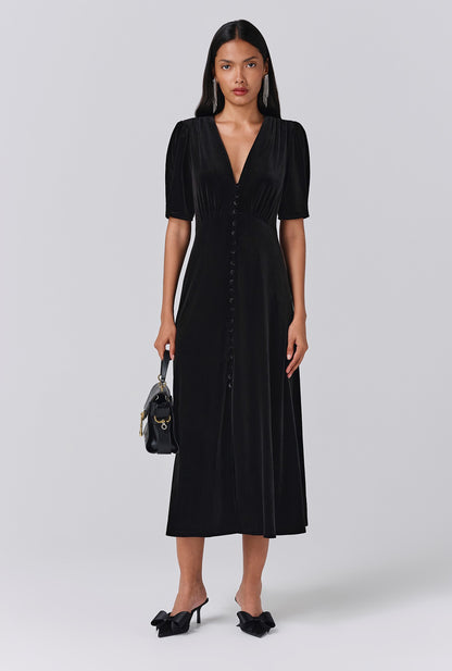 Madison Velvet Midi Tea Dress