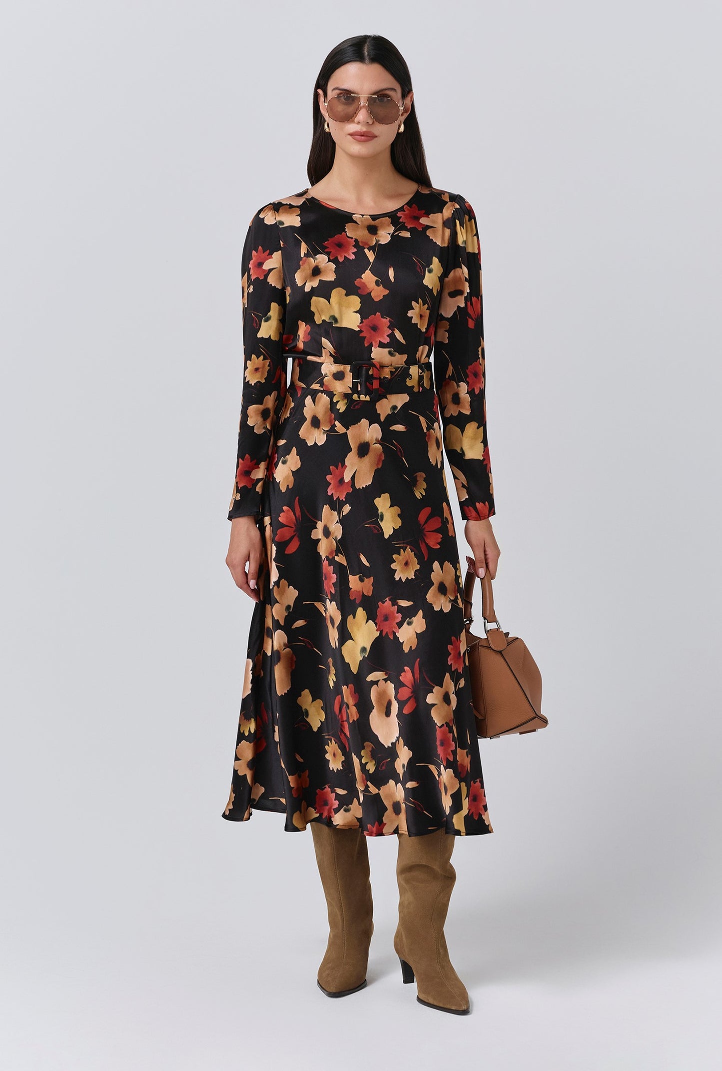 Sophia Floral Midi Dress