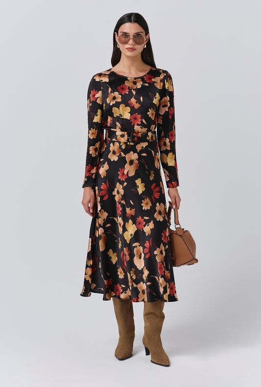 Sophia Floral Midi Dress