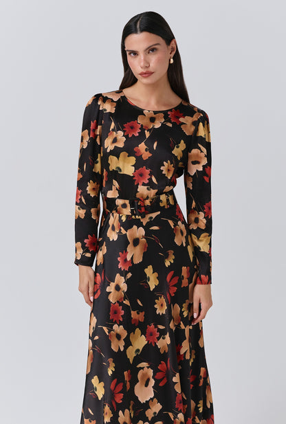 Sophia Floral Midi Dress