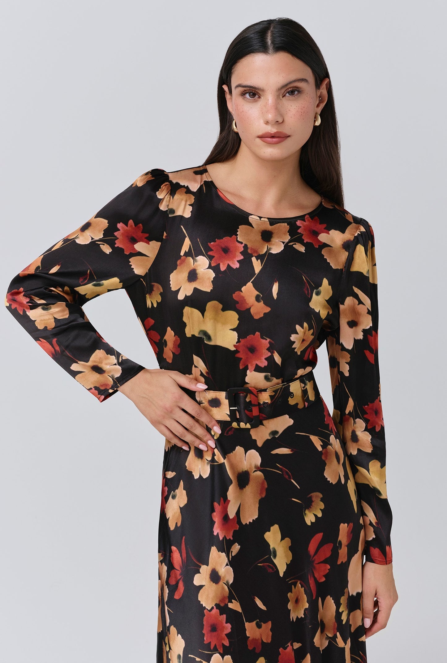 Sophia Floral Midi Dress