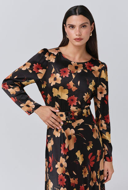 Sophia Floral Midi Dress