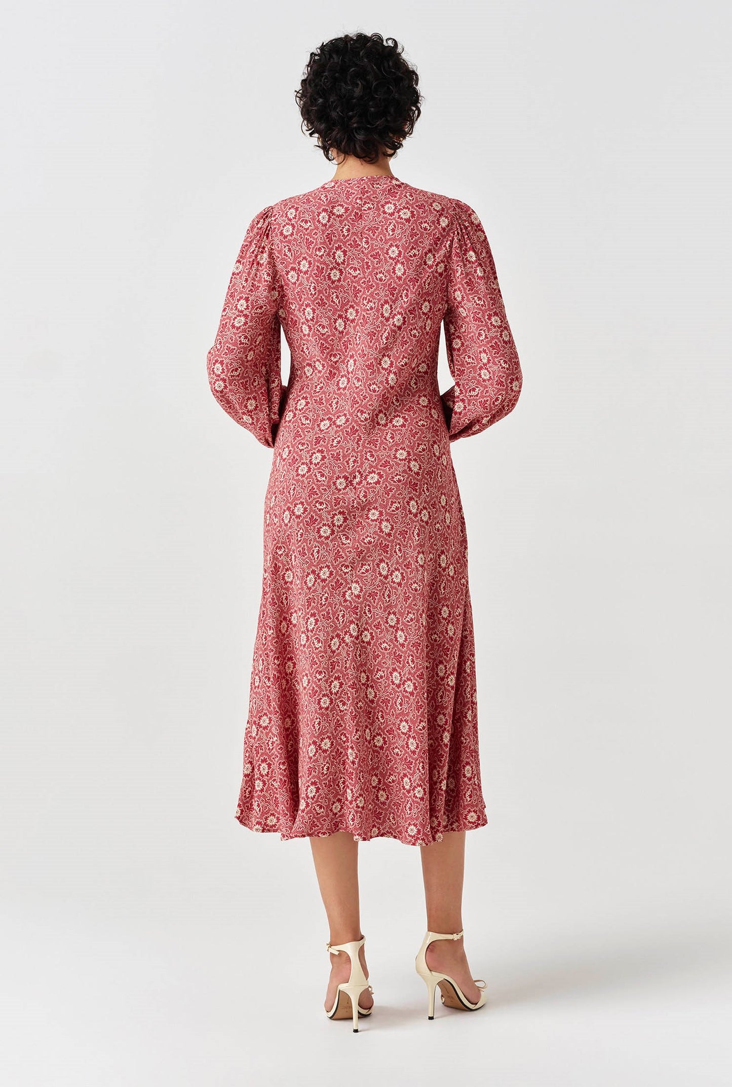Stella Floral Crepe Tie Front Midi Dress