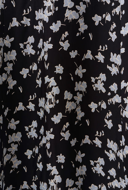 Ana Floral Satin Midi Dress