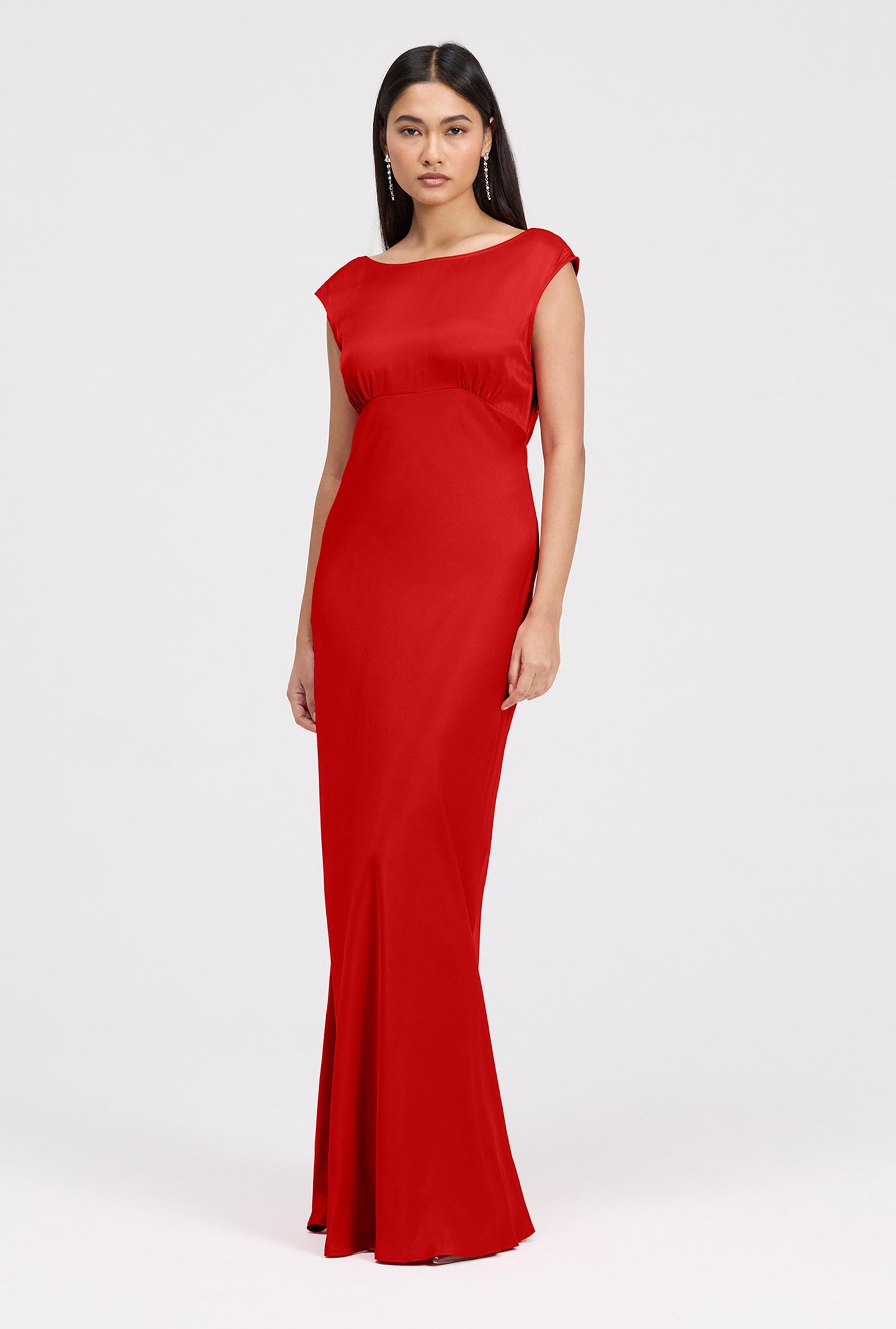 Octavia Cowl Back Satin Maxi Dress