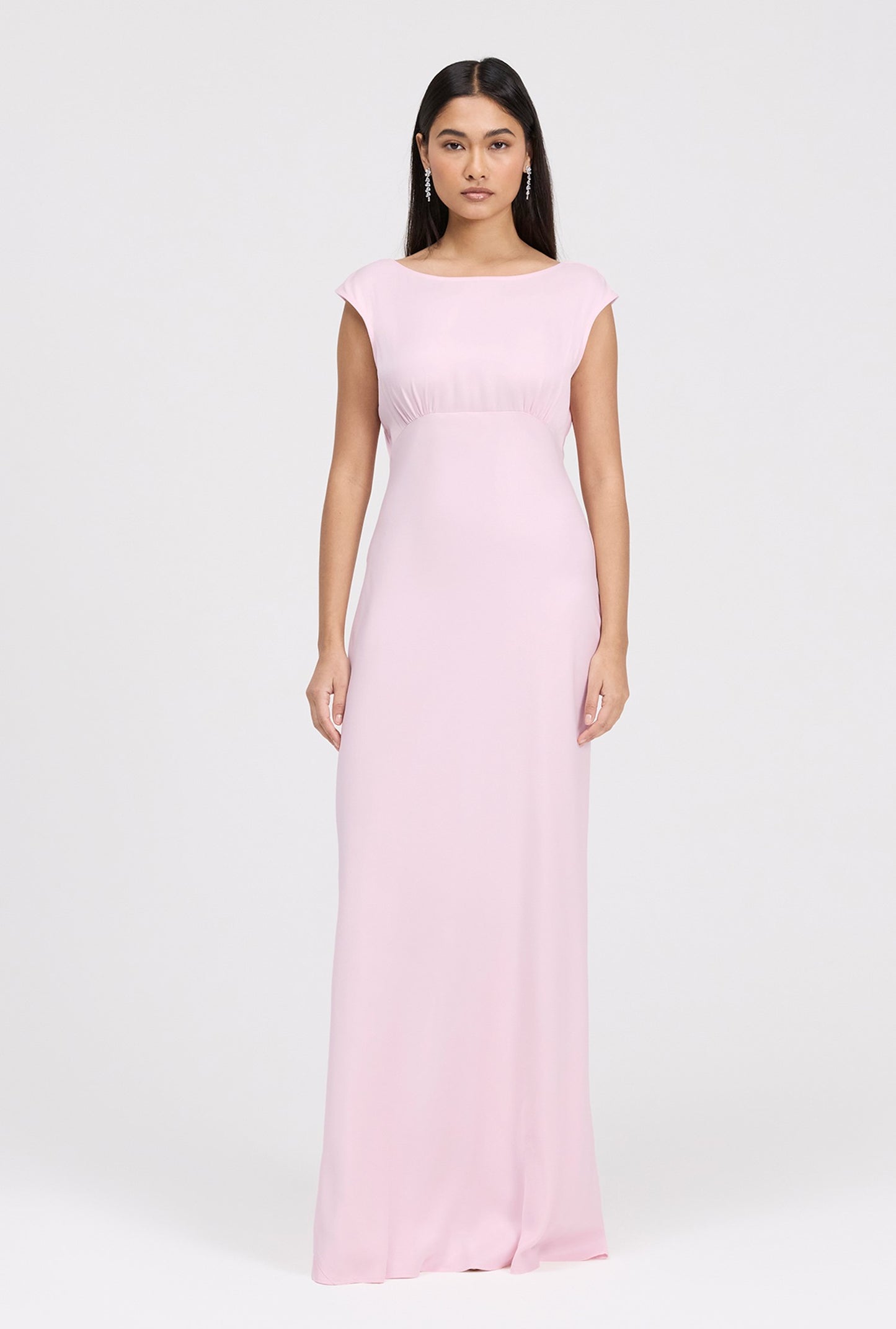 Octavia Cowl Back Satin Maxi Dress