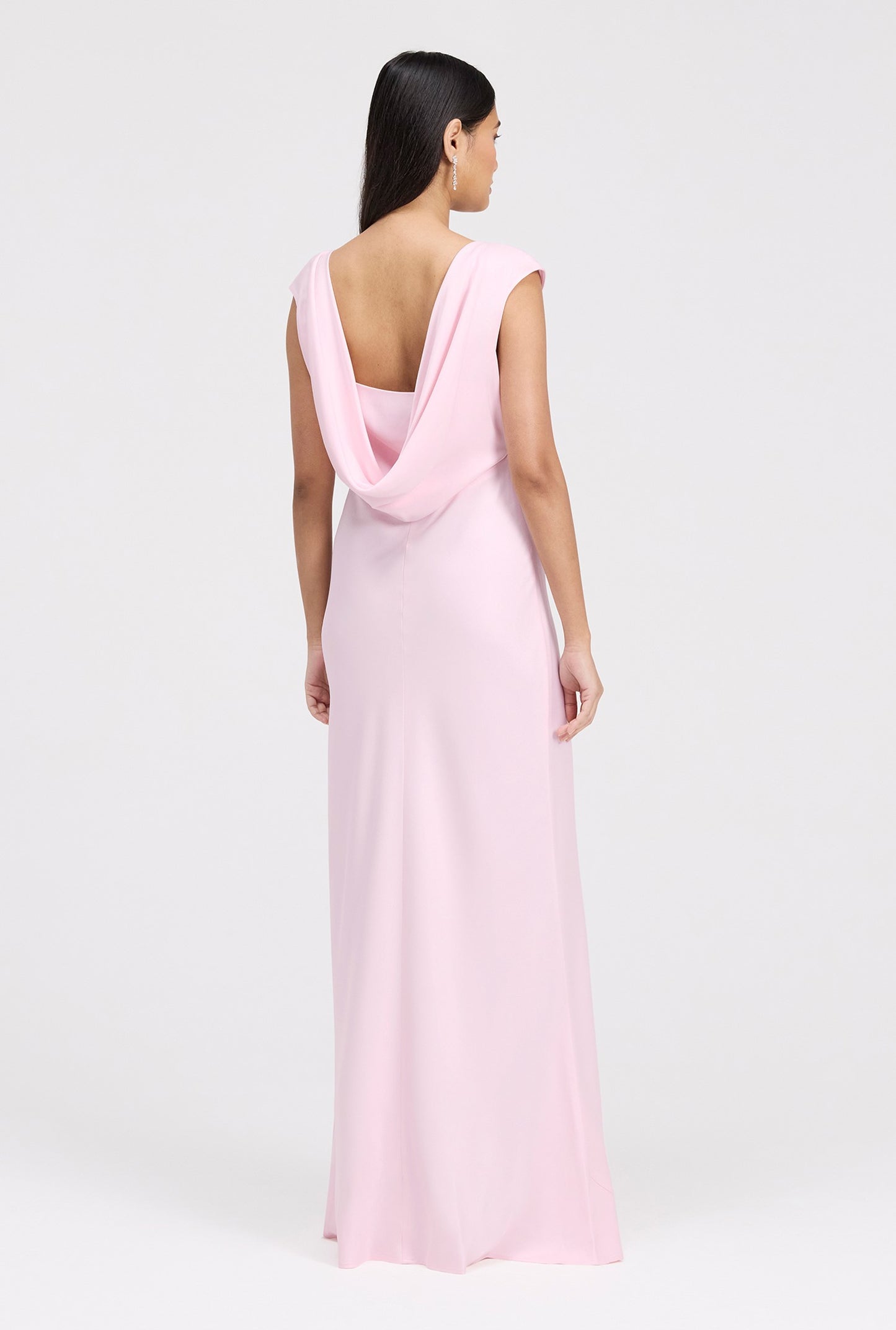 Octavia Cowl Back Satin Maxi Dress