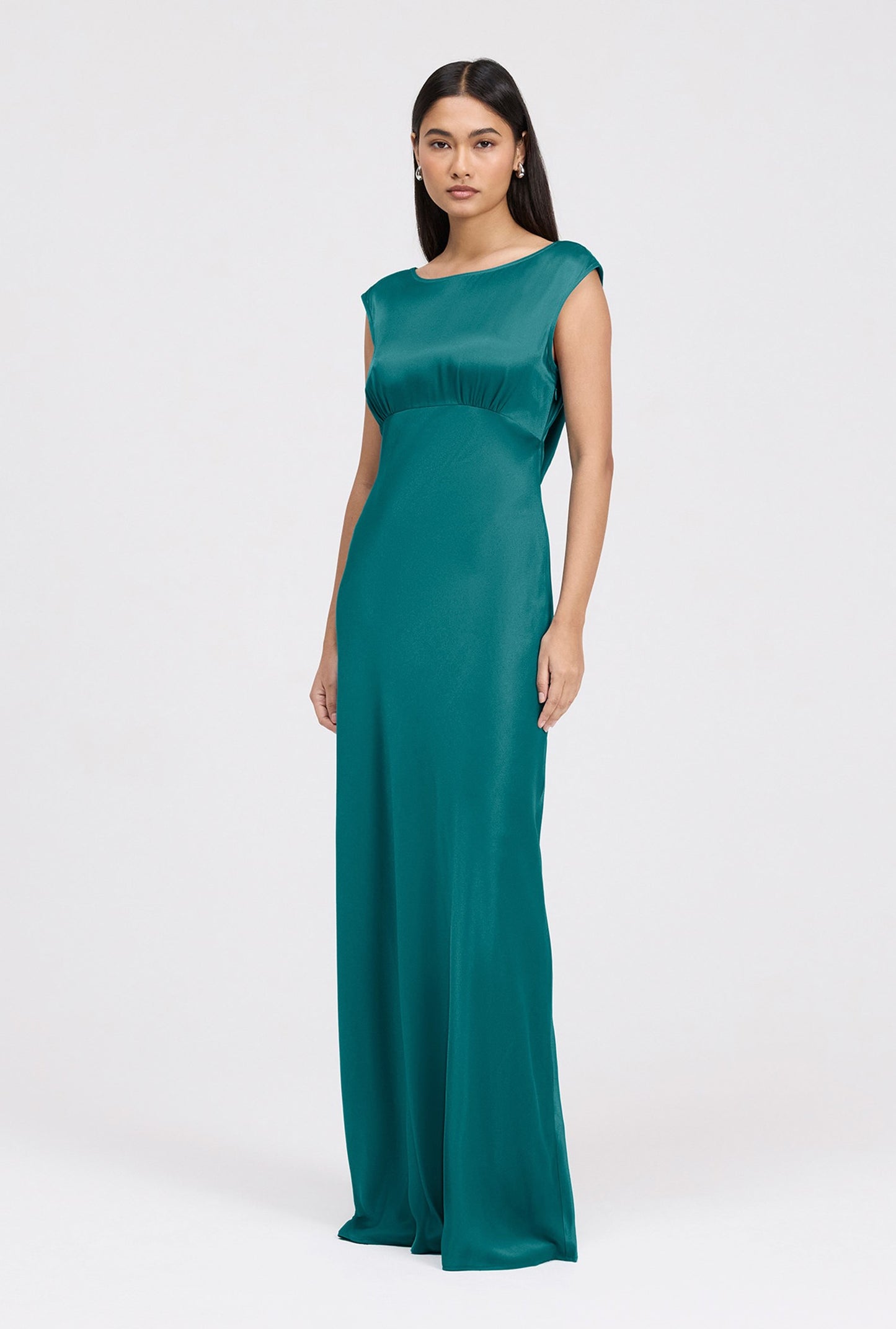 Octavia Cowl Back Satin Maxi Dress