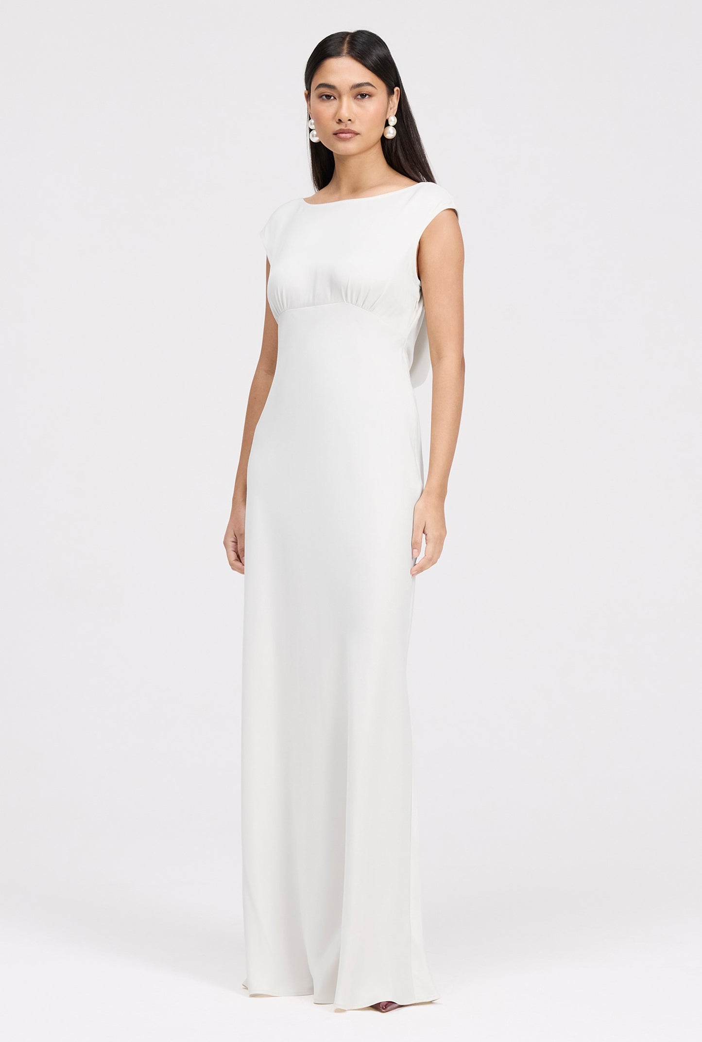 Octavia Cowl Back Satin Maxi Dress