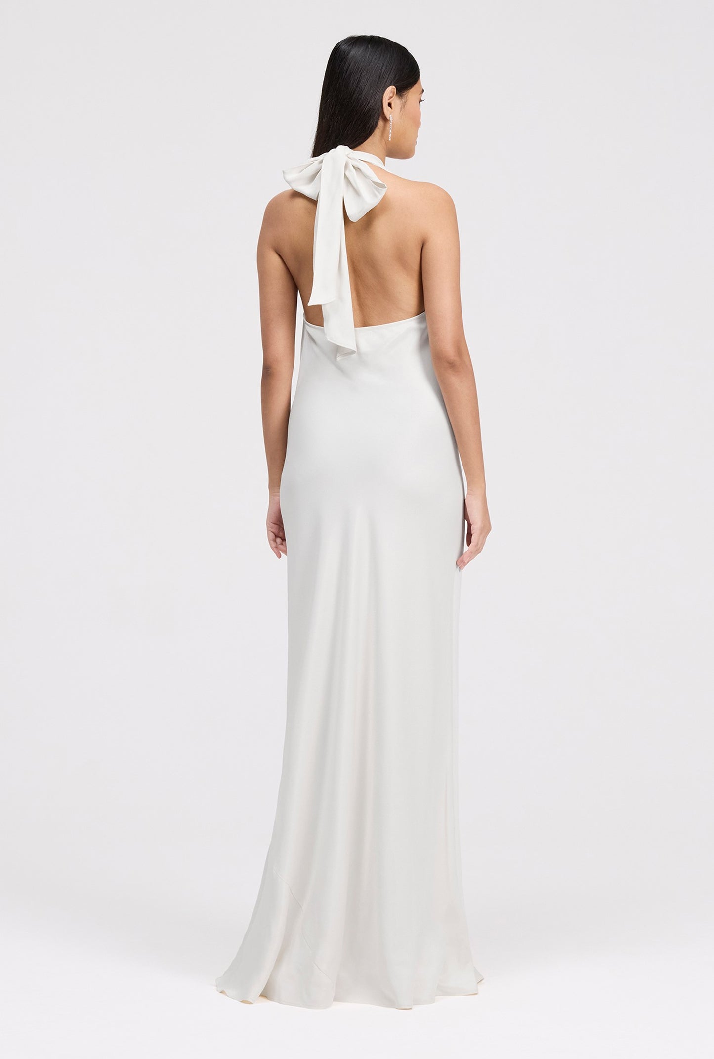 Elara Cowl Front Satin Maxi Dress
