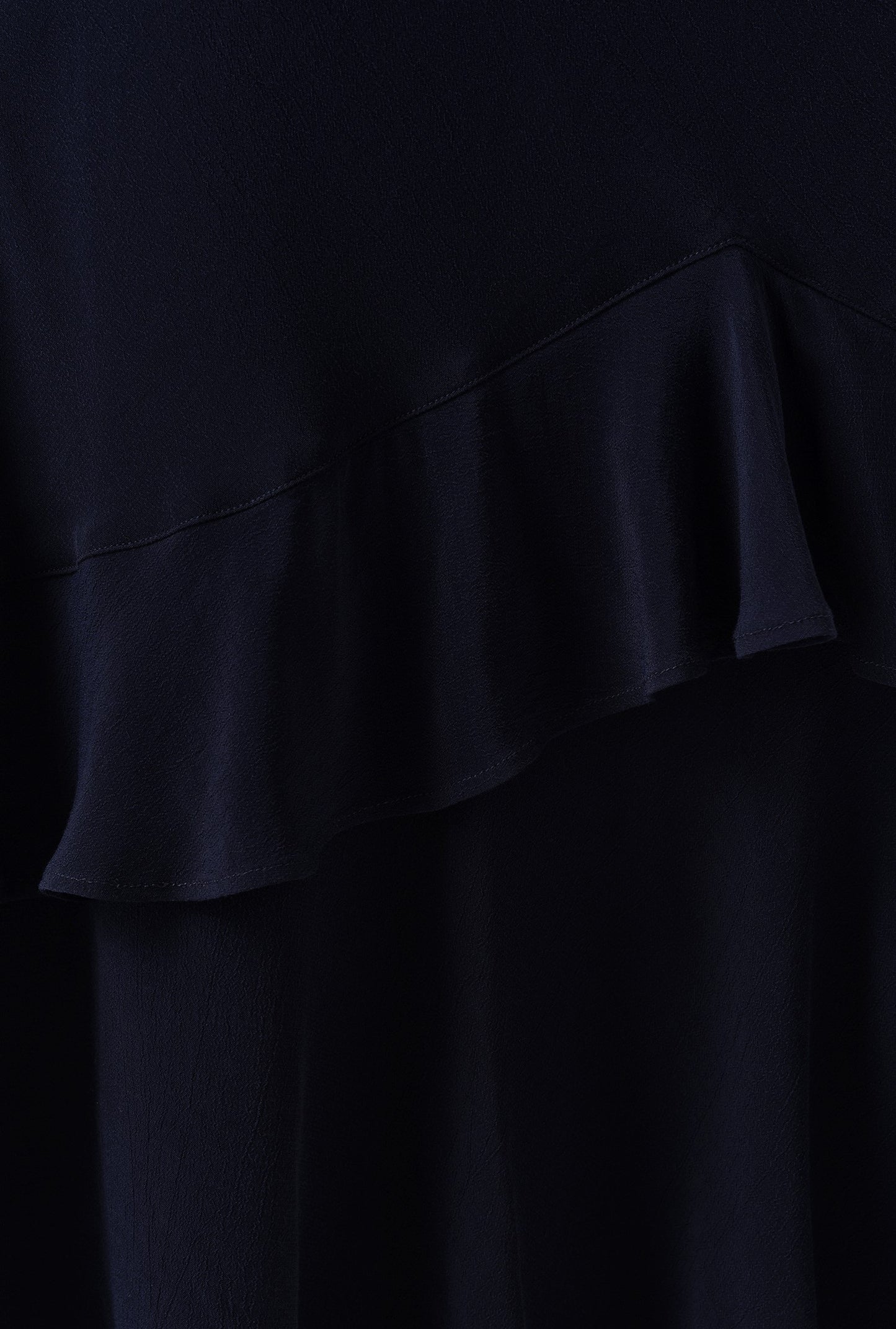 Corinne Frill Crepe Dress