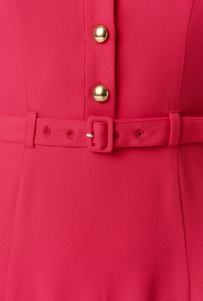 Amanda Collared Crepe Midi Dress