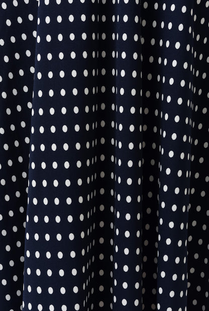 Louisa Polka Dot Tie Front Midi Dress