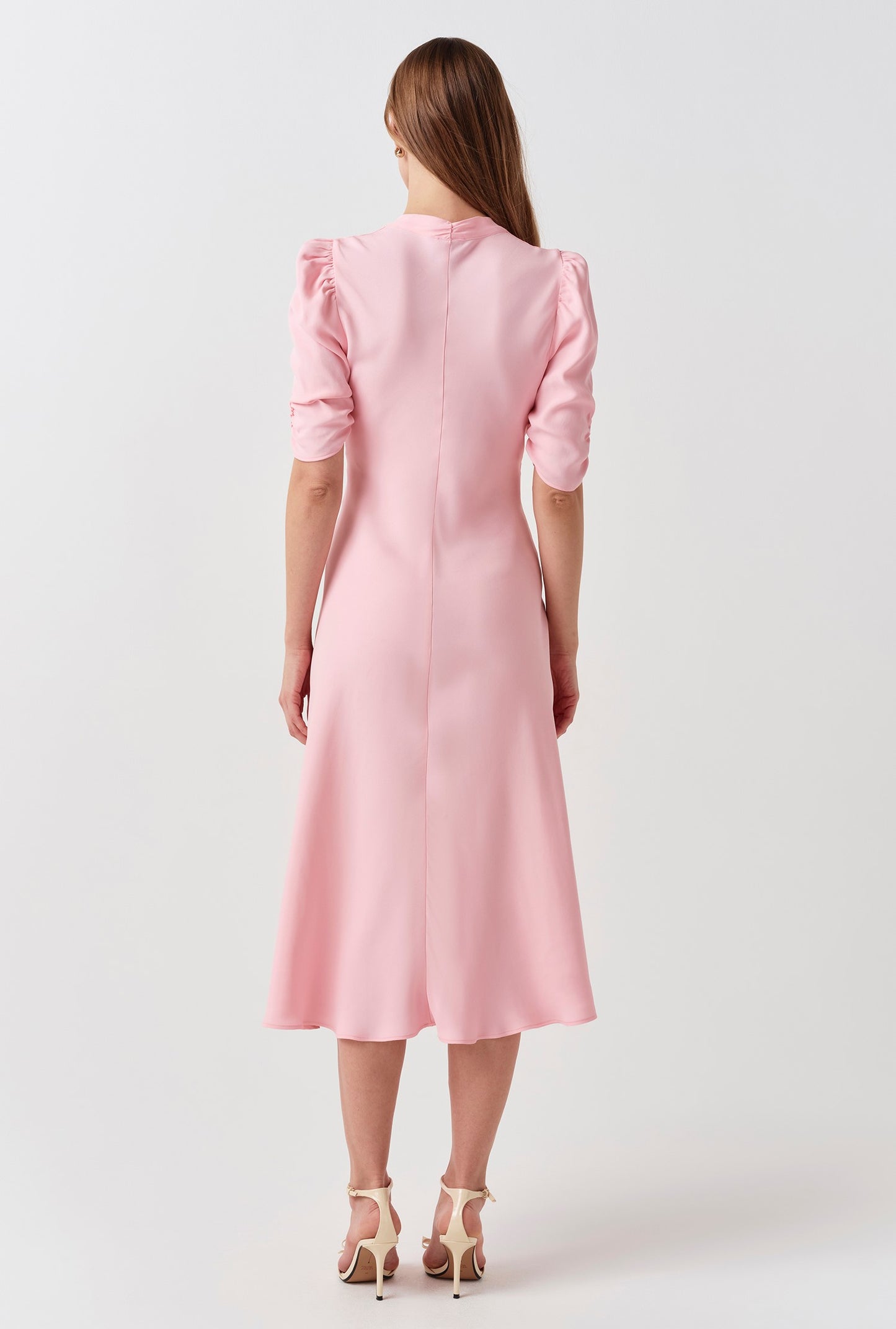Mia Crepe V Neck Midi Dress