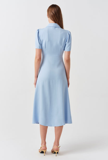 Haisley Collared Zip Front Midi Dress