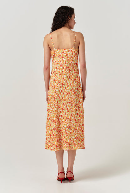Stacy Cowl Neck Crepe Midi Dress