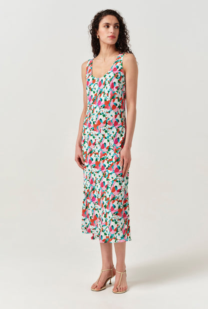 Paloma Floral Crepe Midi Slip Dress