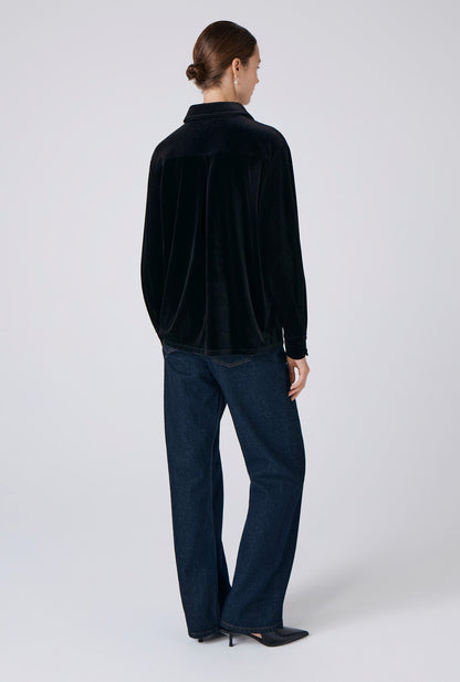 Ellie Velvet Button Down Shirt