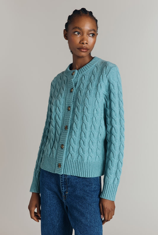 Evie Cable Knit Cardigan