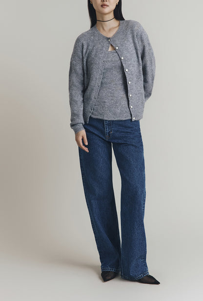 Sadie Pointelle Cardigan