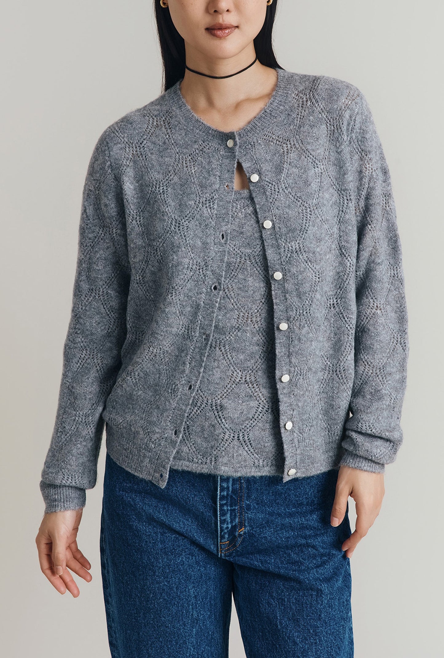 Sadie Pointelle Cardigan