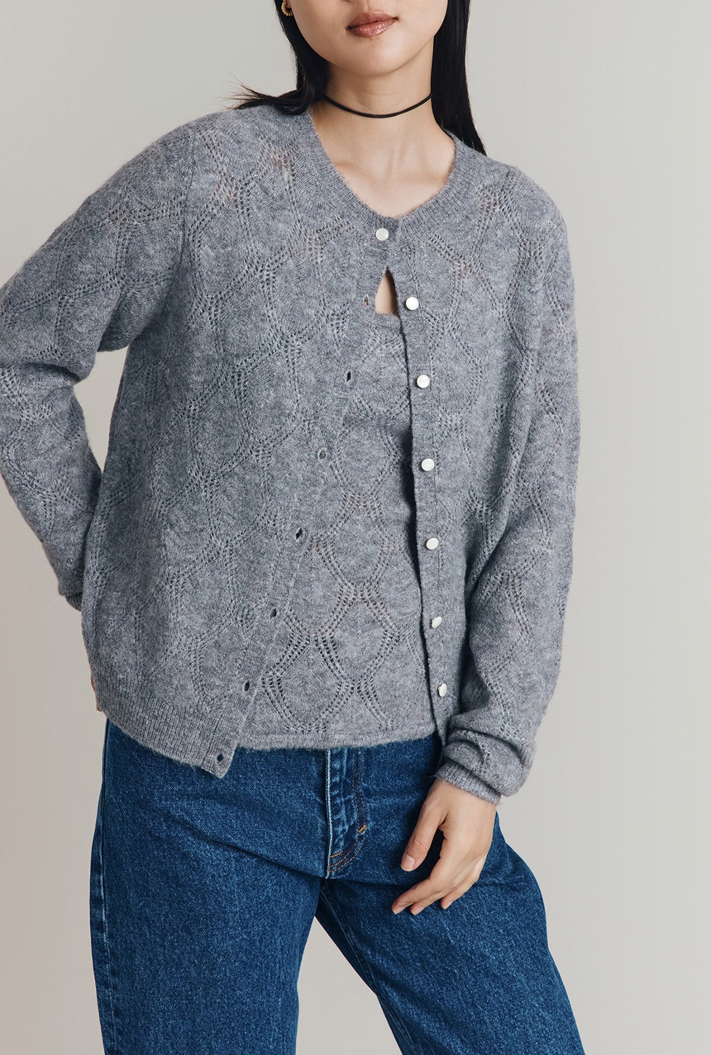 Sadie Pointelle Cardigan