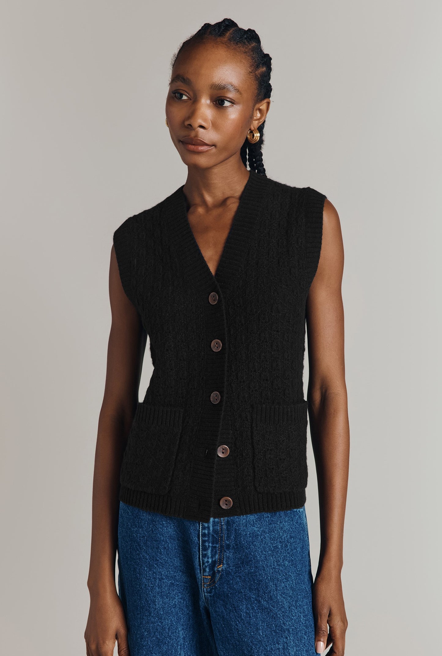 Brettia Sleeveless Knitted Waistcoat