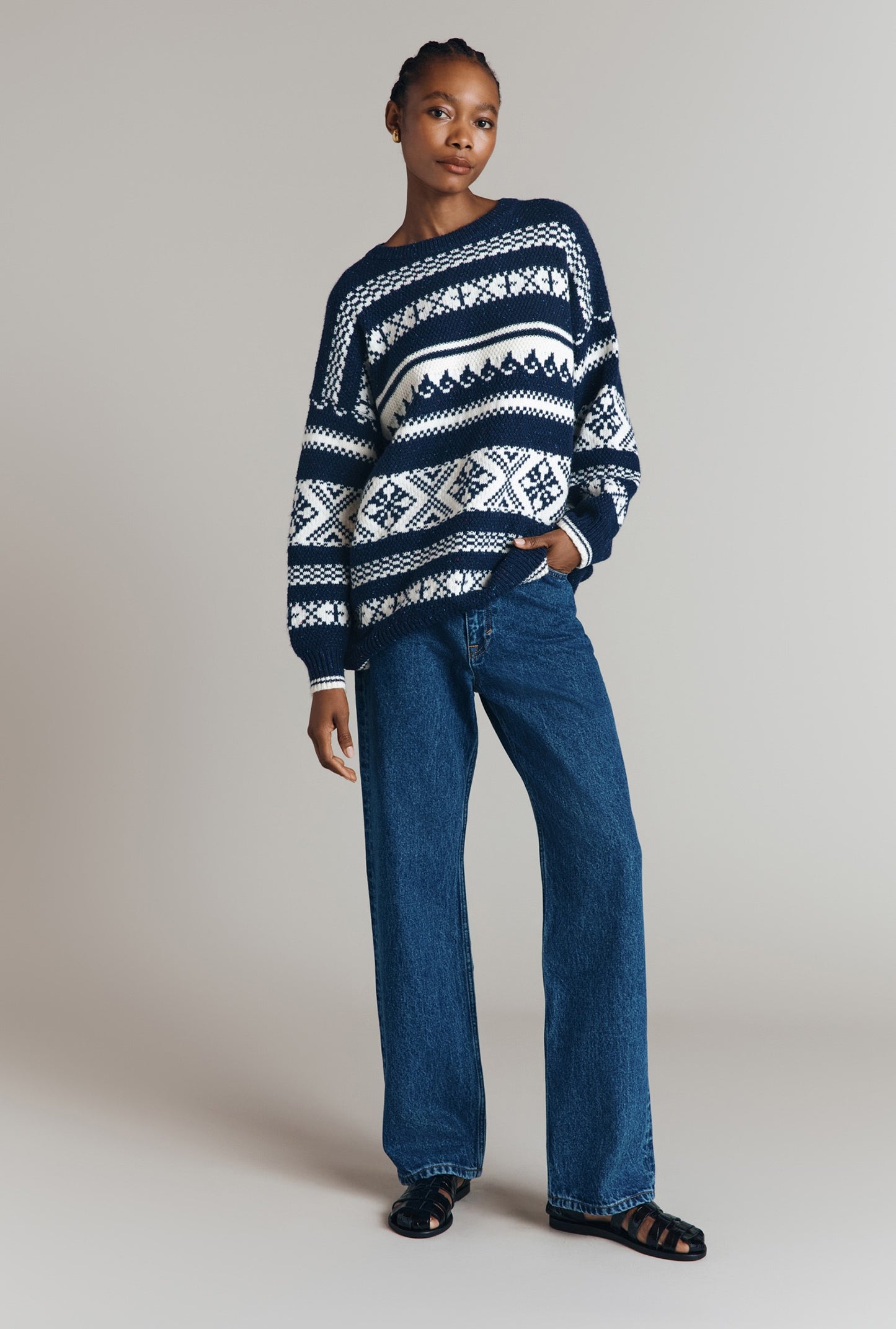 Sandia Round Neck Fairisle Jumper