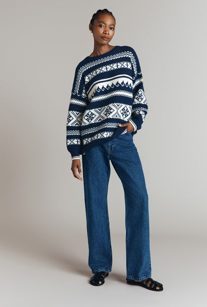 Sandia Round Neck Fairisle Jumper