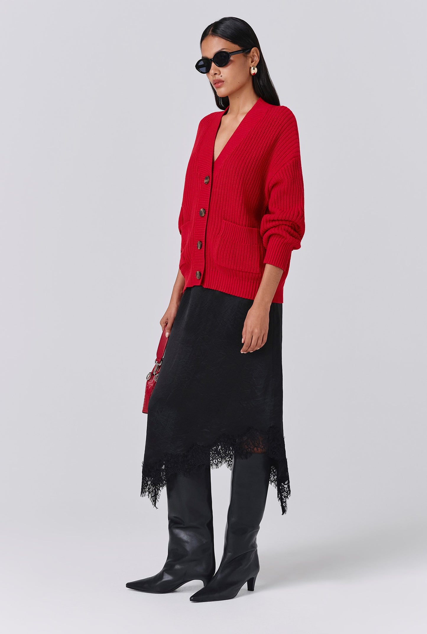 Lyla Knitted V Neck Cardigan