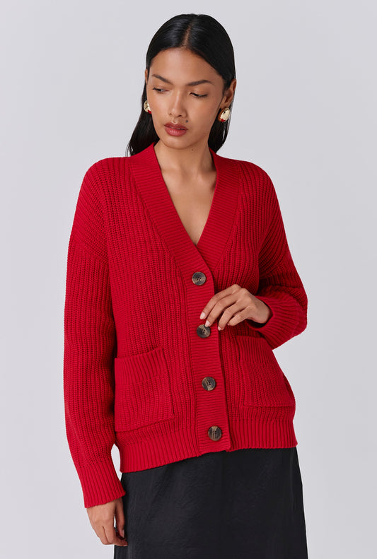 Lyla Knitted V Neck Cardigan