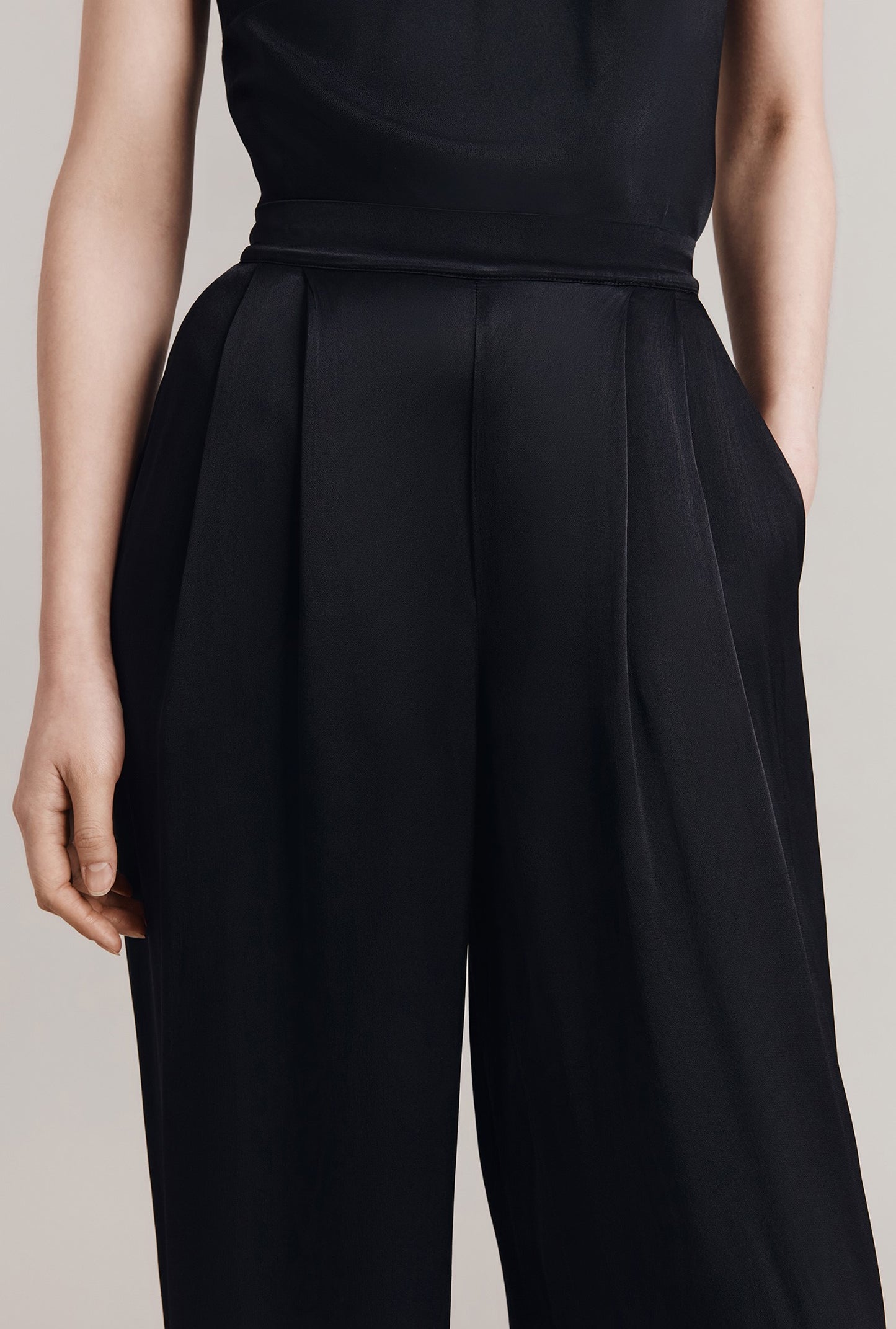 Celine Satin Wide Leg Trousers
