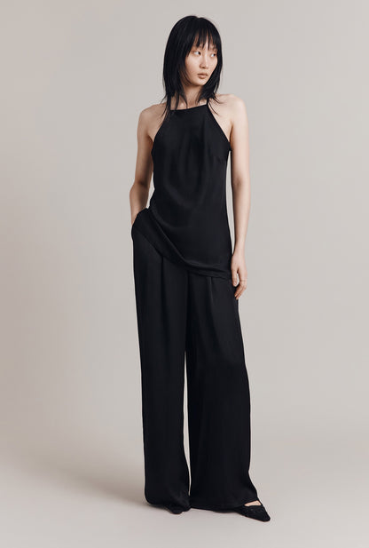Celine Satin Wide Leg Trousers