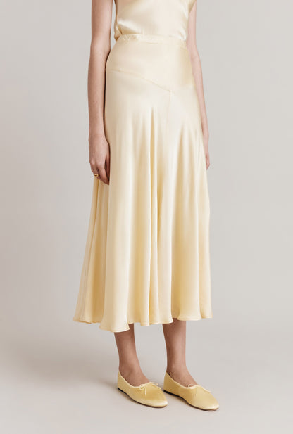 Diana Satin Midi Slip Skirt