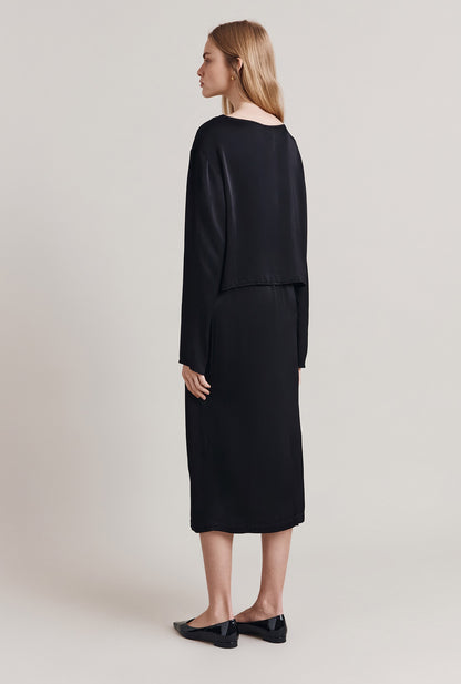 Frances Satin Midi Skirt