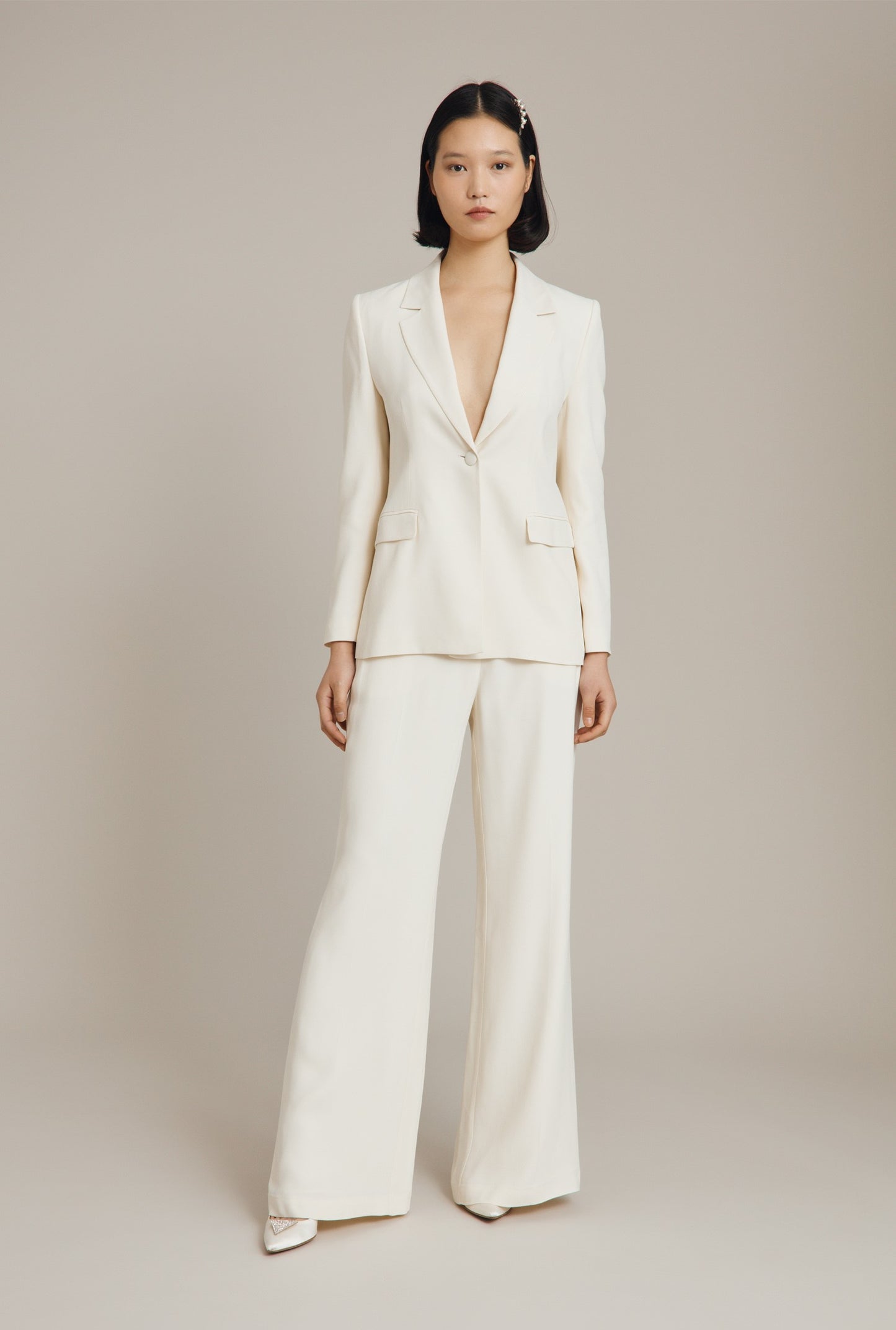 Alexa Crepe Wide Leg Trousers