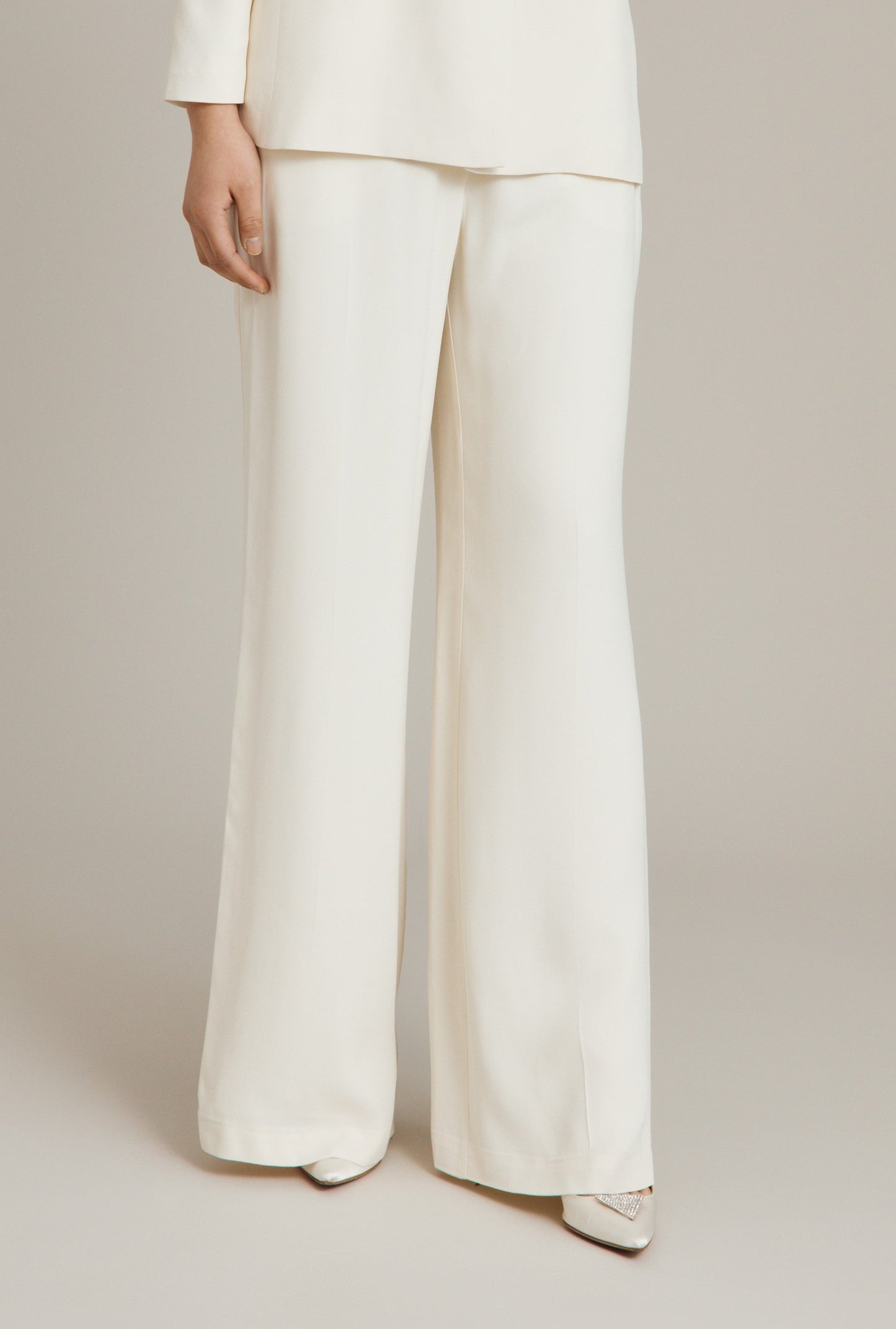 Alexa Crepe Wide Leg Trousers
