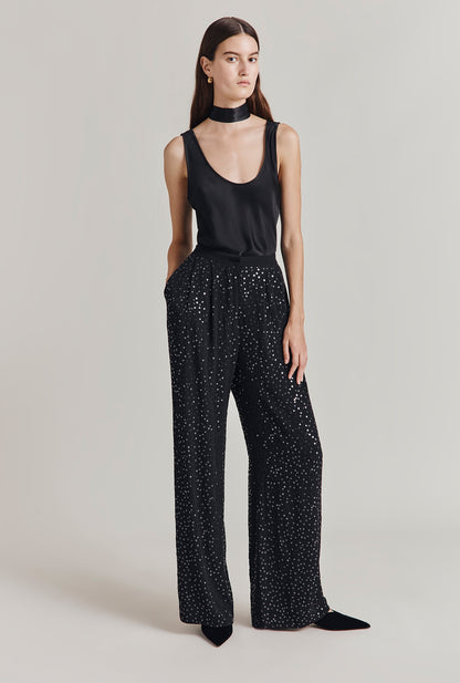 Ada Sequin Crepe Trousers