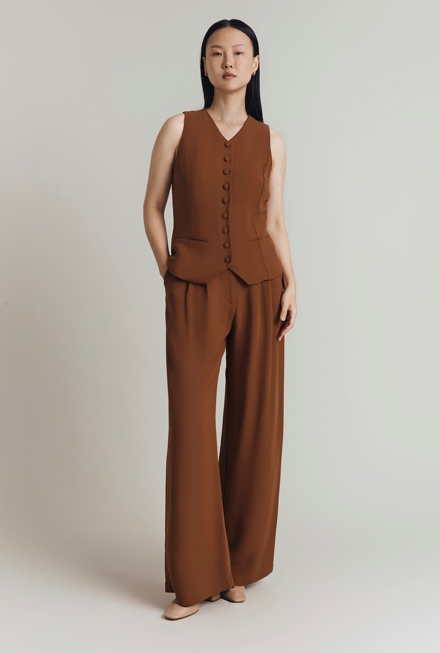 Reiko Straight Wide Leg Trousers