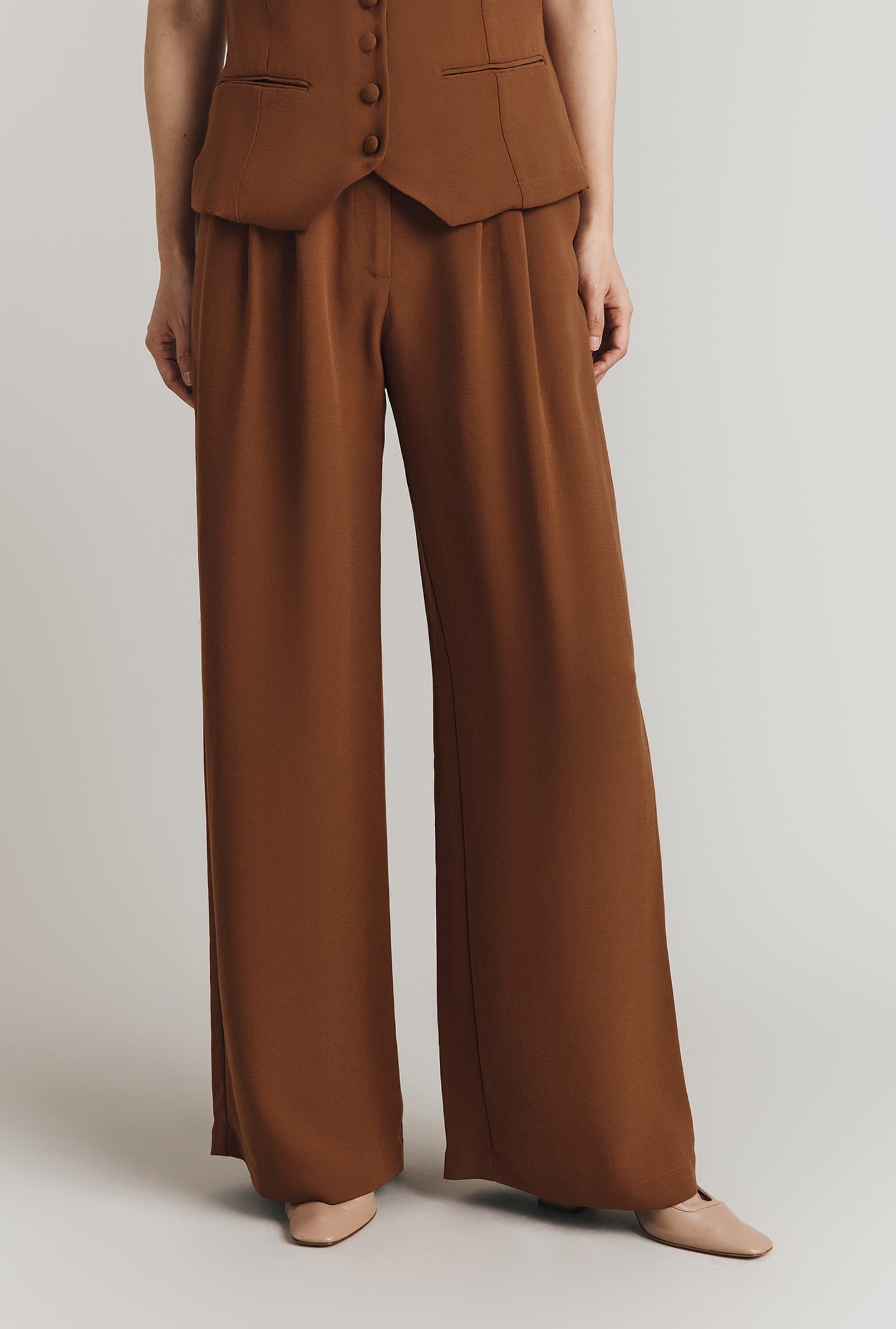 Reiko Straight Wide Leg Trousers