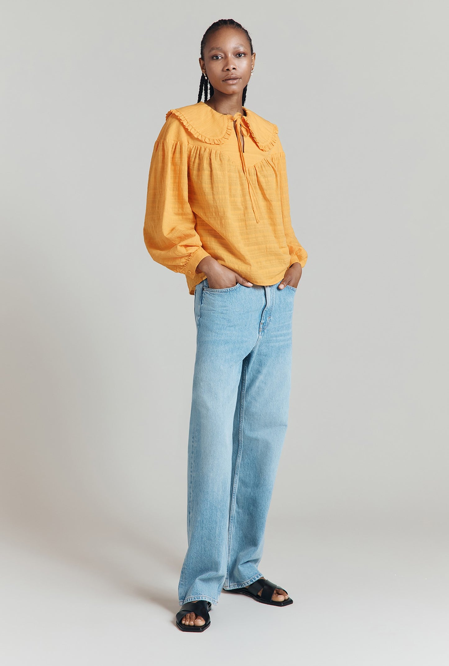 Daisy Jacquard Cotton Blouse