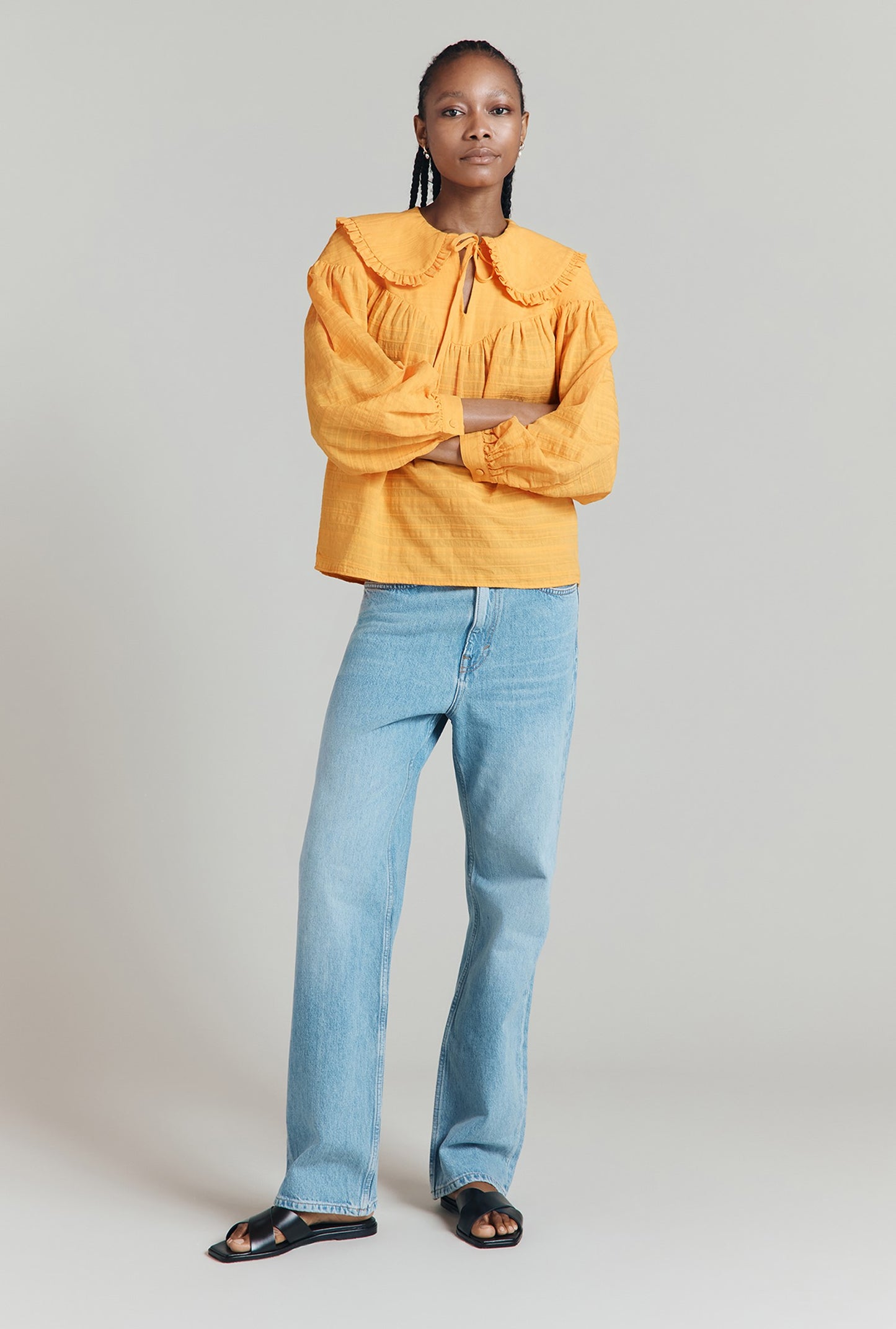 Daisy Jacquard Cotton Blouse