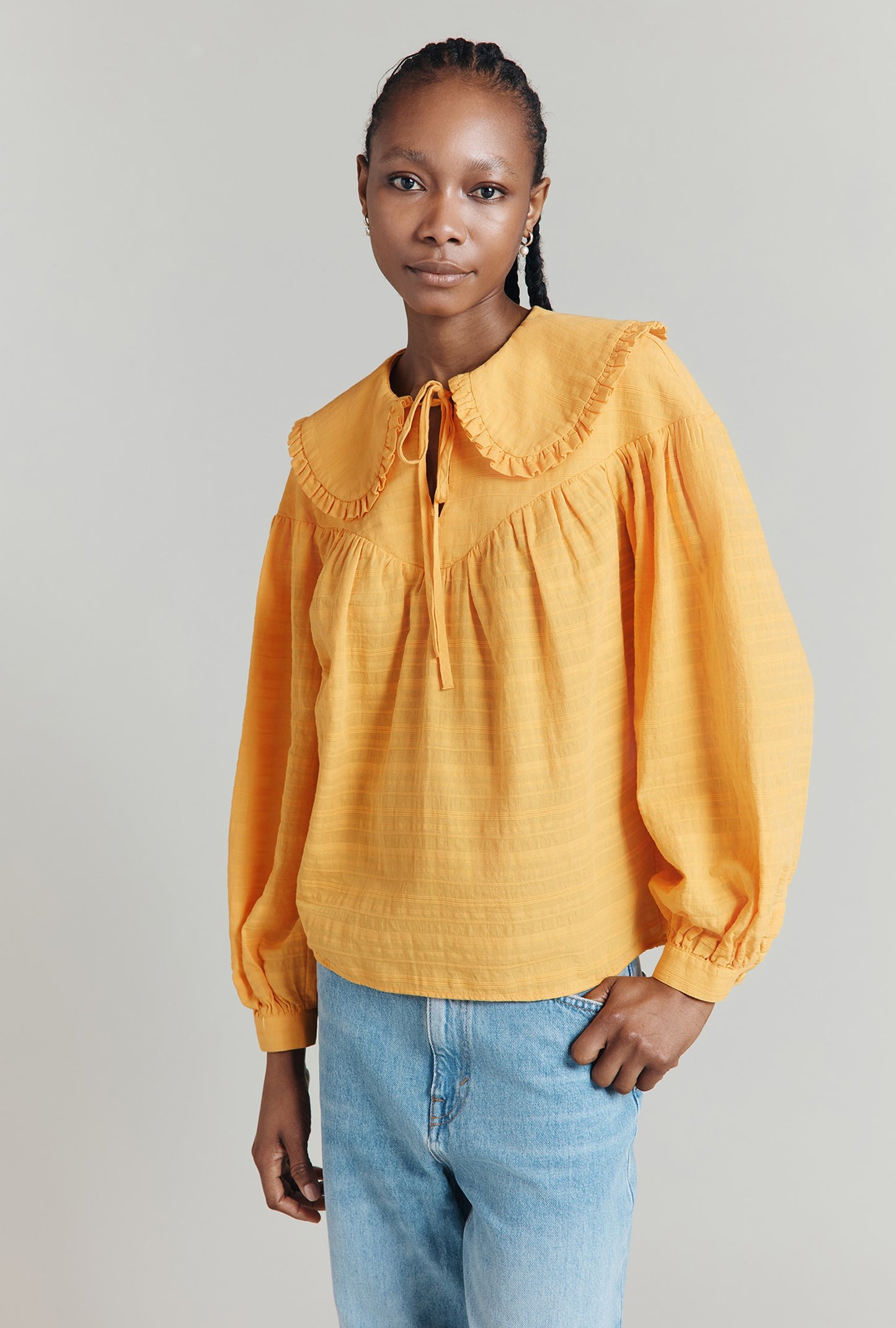 Daisy Jacquard Cotton Blouse