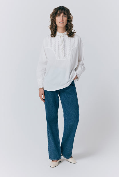 Ellery Broderie Anglaise Cotton Blouse