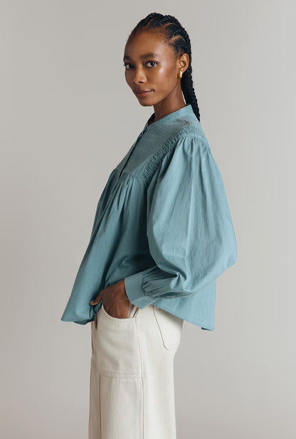 Greta Cotton Jacquard Blouse