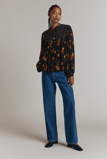 Jennifer Georgette Mixed Floral Blouse